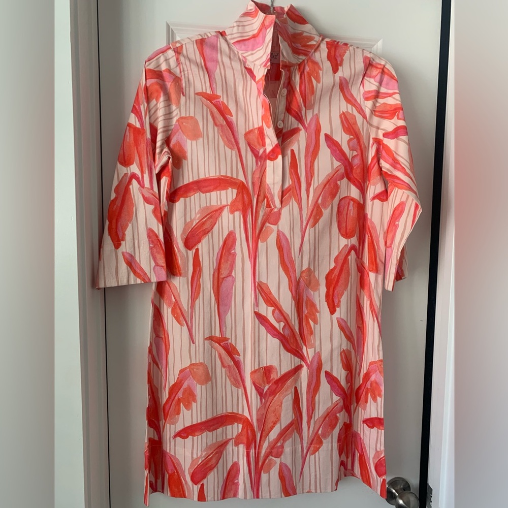 Holly Shae Arden Dress in Banana Leaf with Sash, Size M/L New With Tags